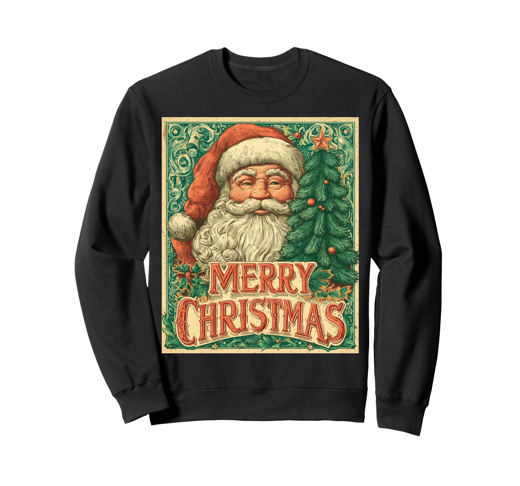 Santa Claus Sweatshirt - Unique Graphic Unisex - T-Shirt, Sweatshirt, Hoodie