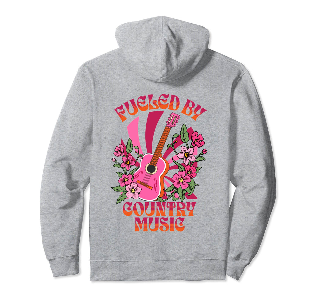 Groovy Western Rodeo Guitar Fueled Hoodie - Aesthetic Graphic Unisex - T-Shirt, Sweatshirt, Hoodie
