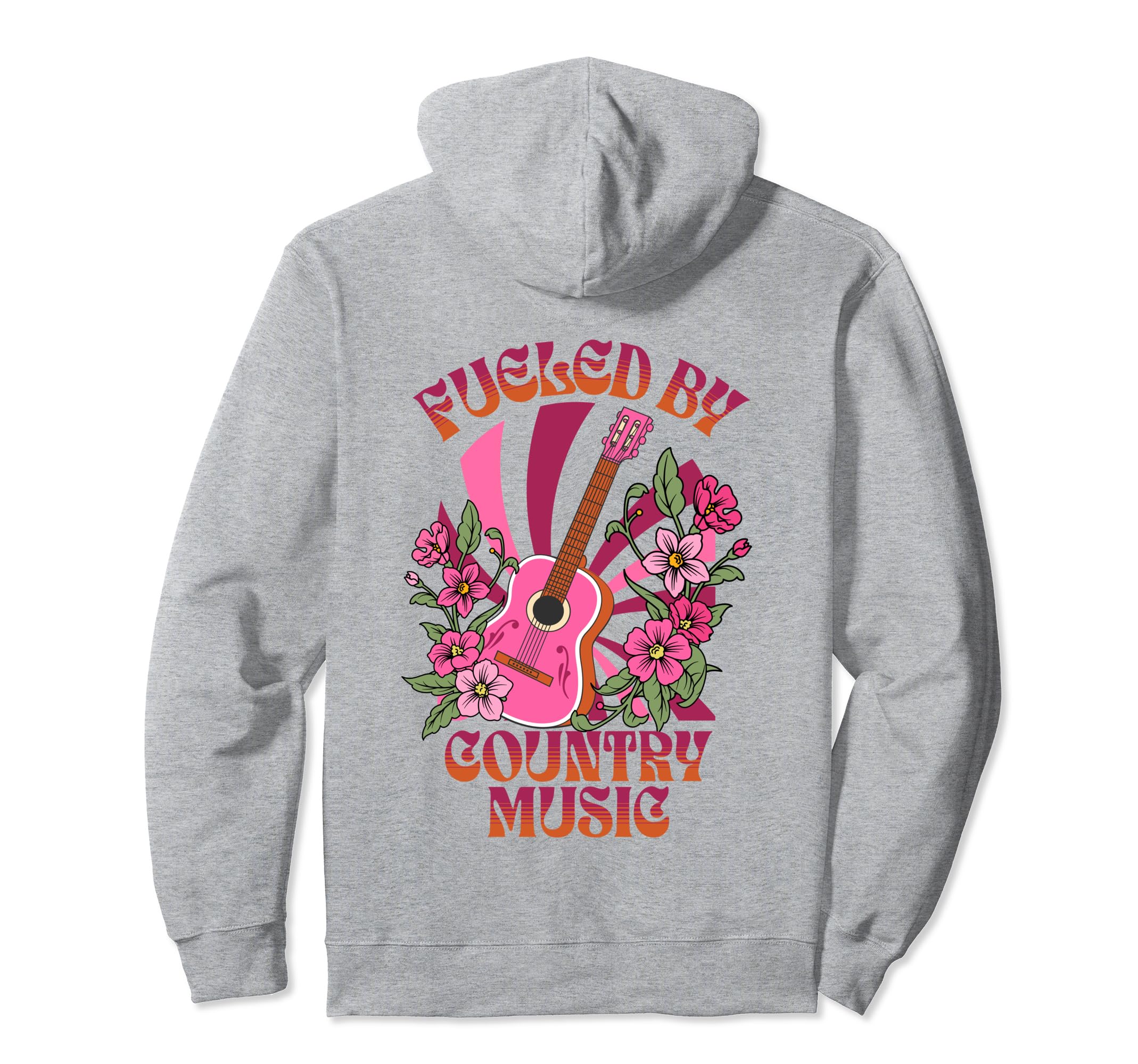Groovy Western Rodeo Guitar Fueled Hoodie - Aesthetic Graphic Unisex - T-Shirt, Sweatshirt, Hoodie