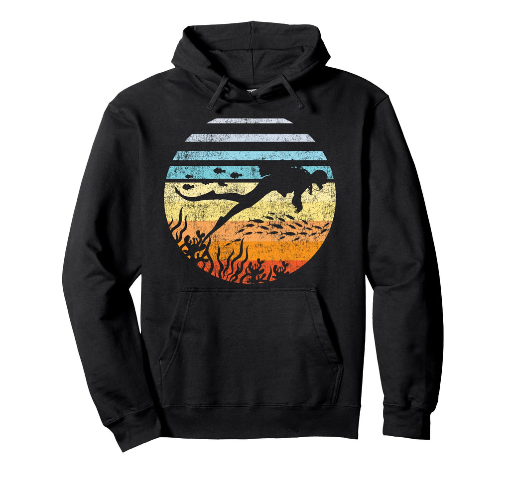 Scuba Diving Diver Sunset Hoodie - Streetwear Style Unisex - T-Shirt, Sweatshirt, Hoodie