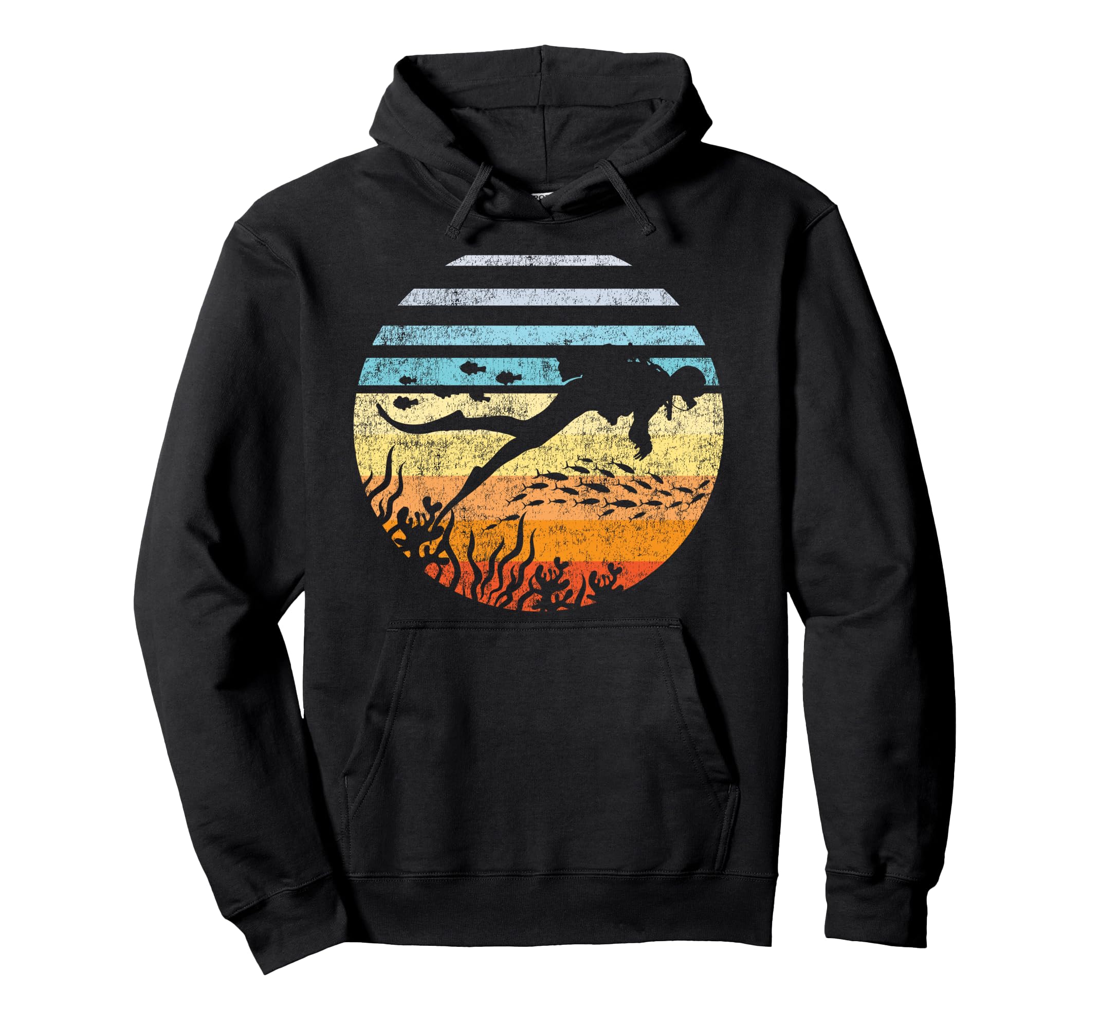 Scuba Diving Diver Sunset Hoodie - Streetwear Style Unisex - T-Shirt, Sweatshirt, Hoodie