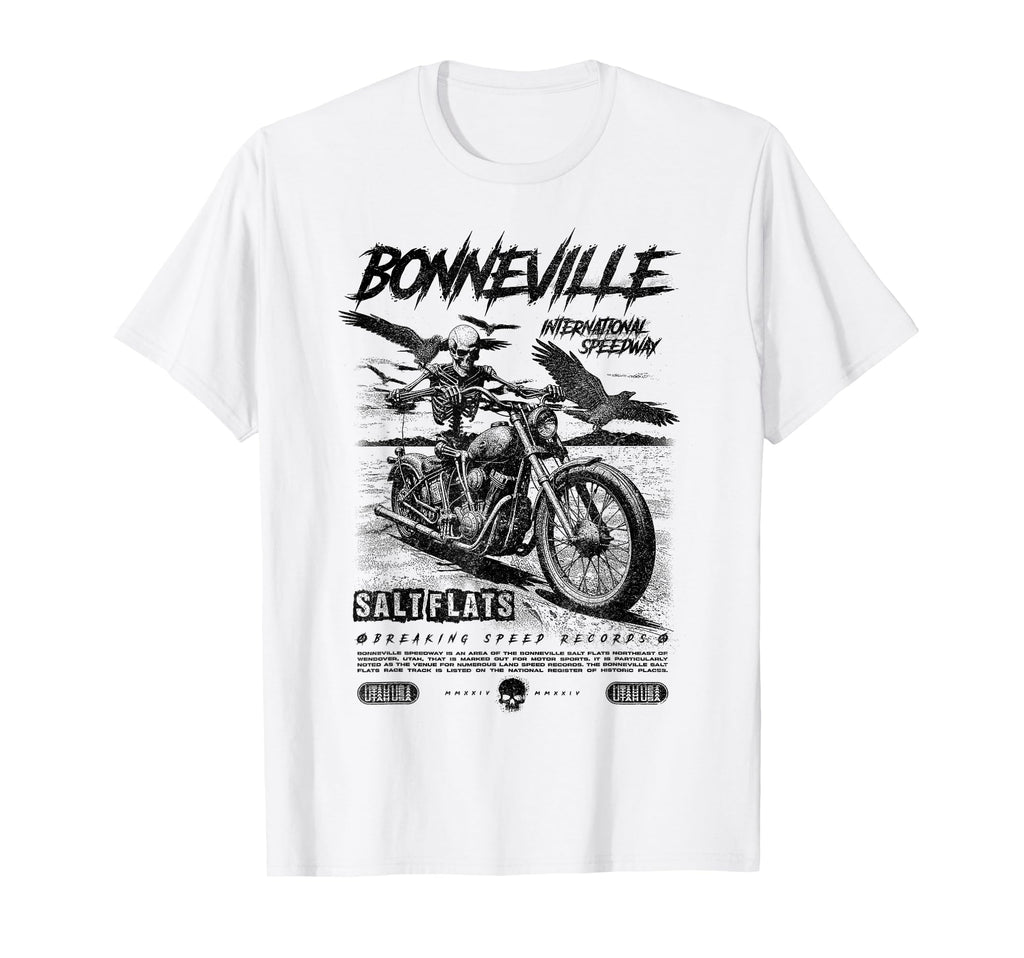 Bonneville Salt Flats Motorcycle T-Shirt - Casual Everyday Wear Unisex - T-Shirt, Sweatshirt, Hoodie
