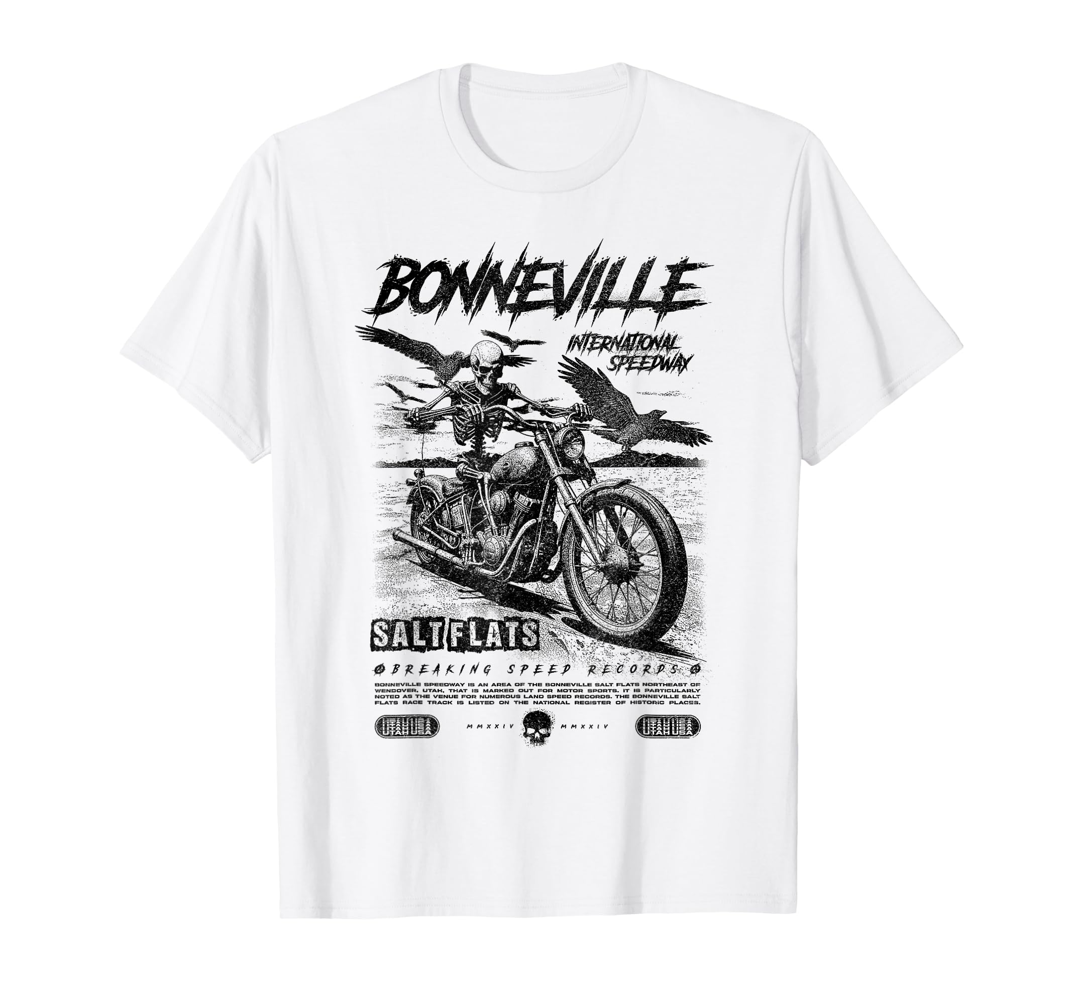 Bonneville Salt Flats Motorcycle T-Shirt - Casual Everyday Wear Unisex - T-Shirt, Sweatshirt, Hoodie
