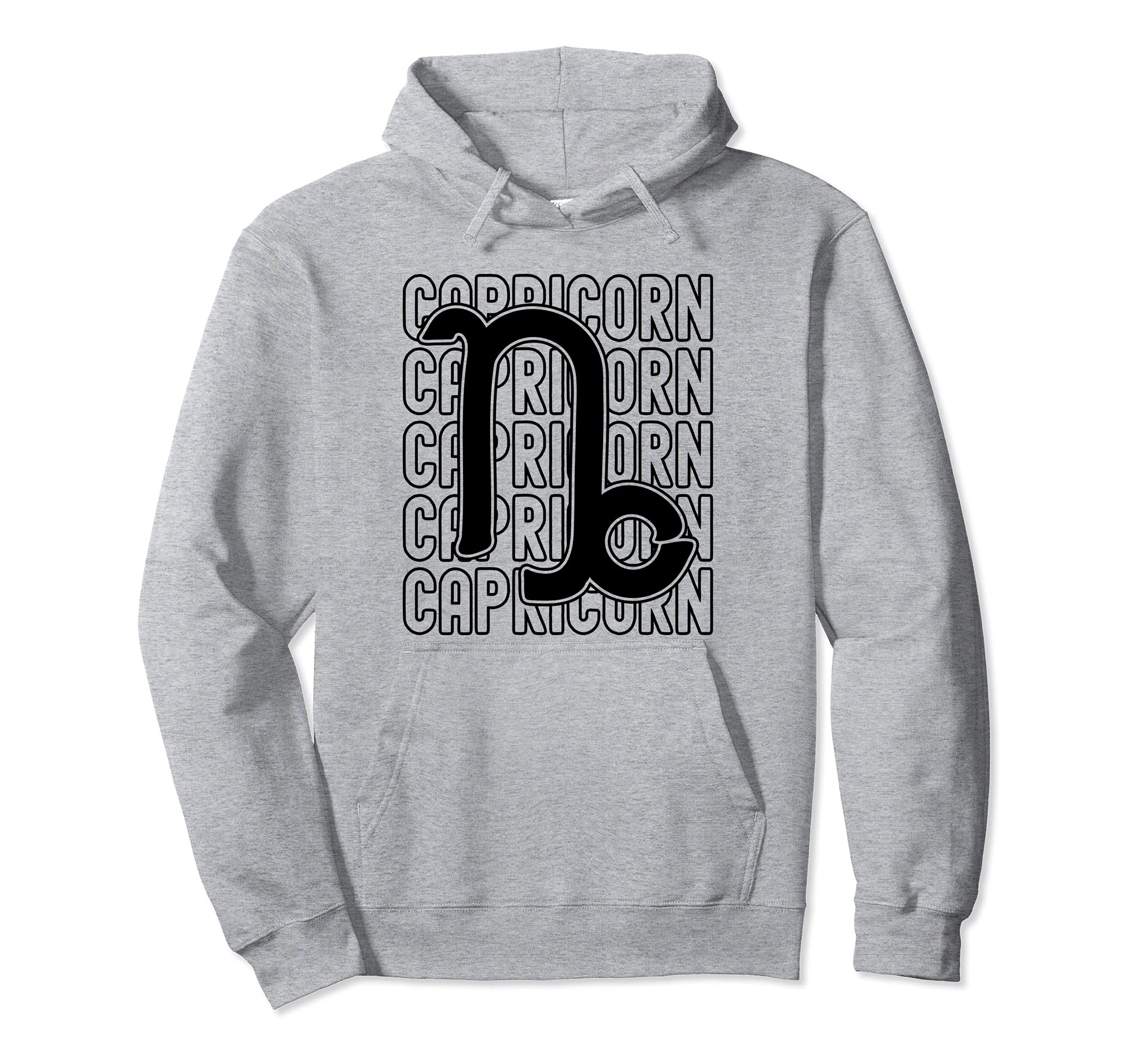 Capricorn Zodiac Sign Typography Hoodie - Casual Everyday Wear Men Women - T-Shirt, Sweatshirt, Hoodie