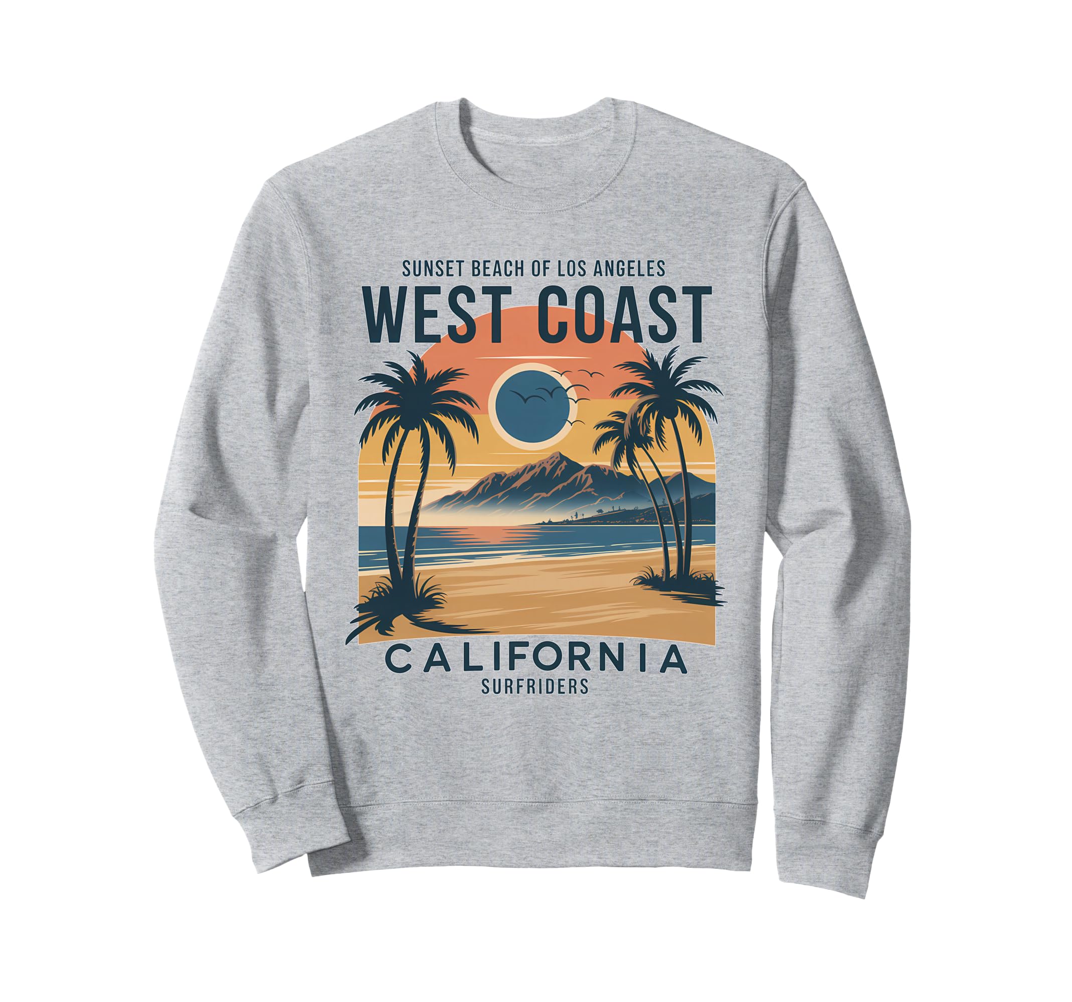 Ocean California Beach West Sweatshirt - Casual Everyday Wear for Adults - T-Shirt, Sweatshirt, Hoodie