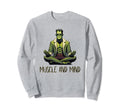 Frankenstein Meditating Muscle Mind Sweatshirt - Graphic Print for Adults - T-Shirt, Sweatshirt, Hoodie