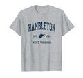Hambleton West Virginia Wv Athletic Navy T-Shirt - Trendy Graphic Unisex - T-Shirt, Sweatshirt, Hoodie