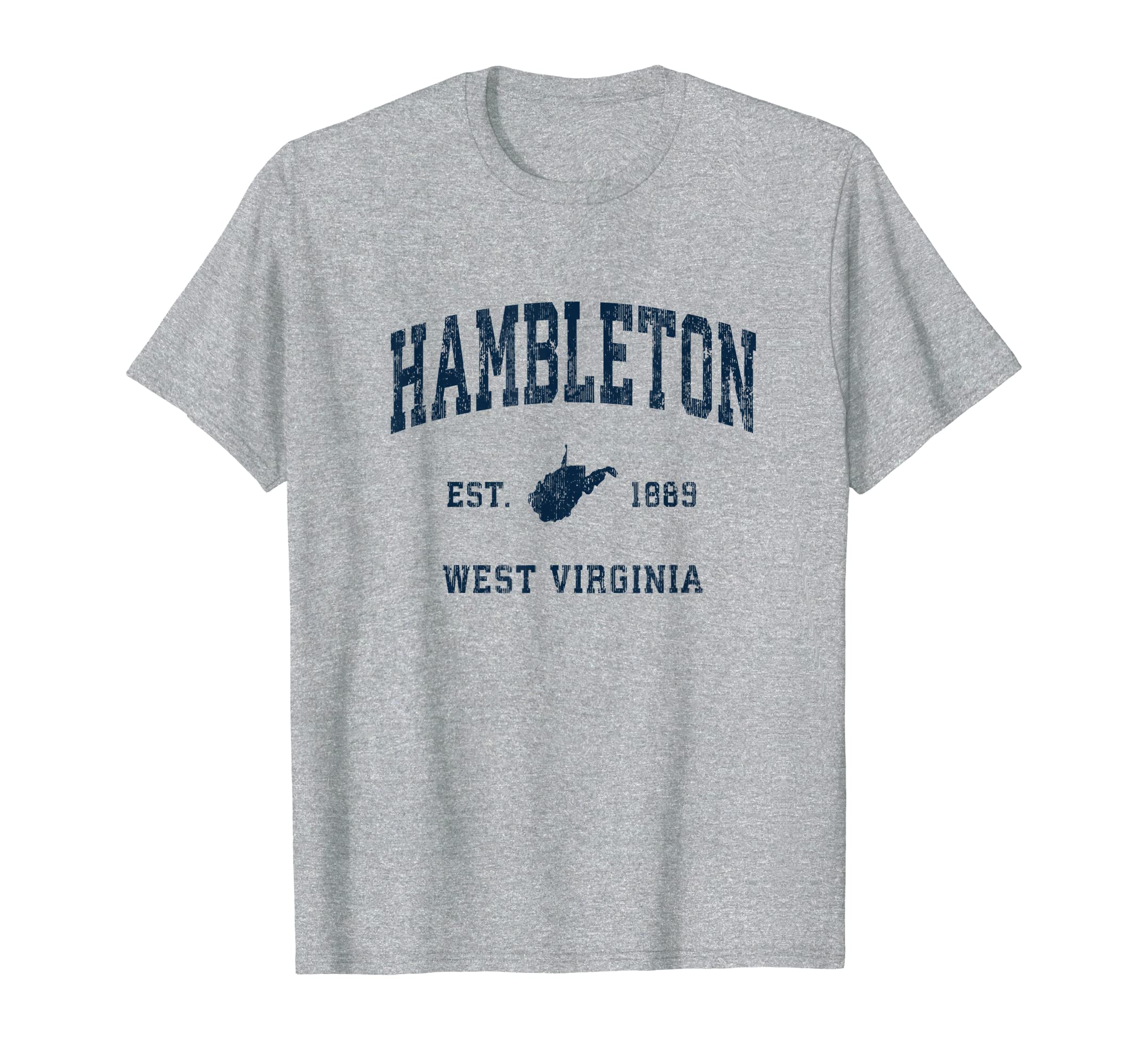 Hambleton West Virginia Wv Athletic Navy T-Shirt - Trendy Graphic Unisex - T-Shirt, Sweatshirt, Hoodie