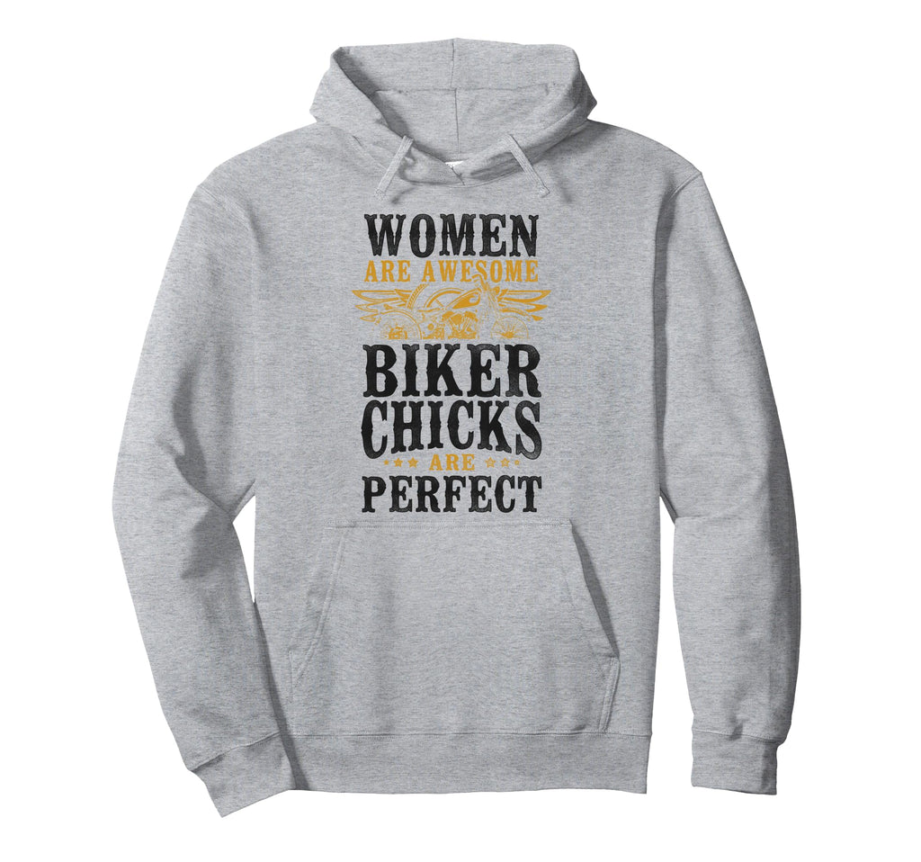 Motorcycle Biker Female Are Awesome Hoodie - Minimalist Print for Adults - T-Shirt, Sweatshirt, Hoodie