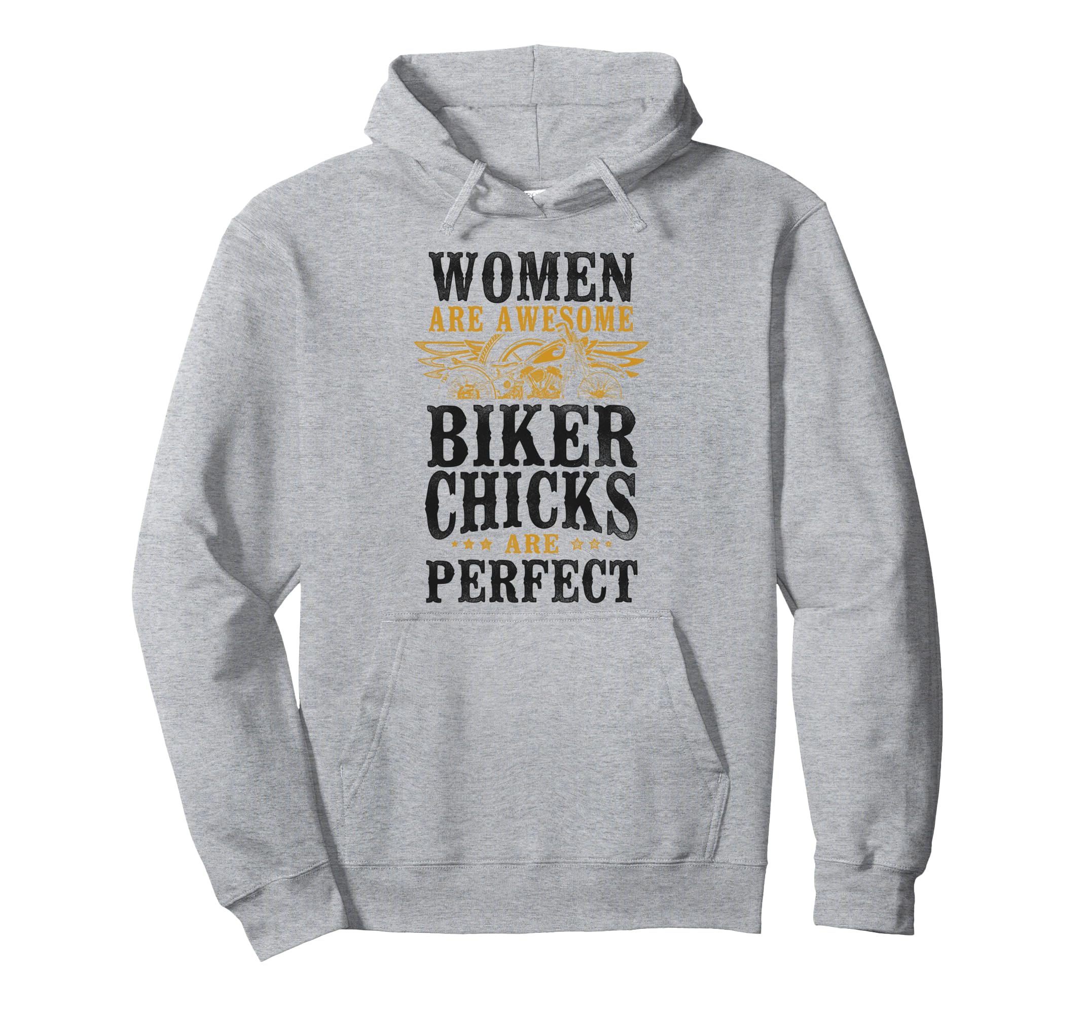 Motorcycle Biker Female Are Awesome Hoodie - Minimalist Print for Adults - T-Shirt, Sweatshirt, Hoodie
