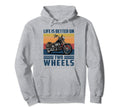 Life Is Better Two Wheels Motorcycle Hoodie - Aesthetic Graphic for Adults - T-Shirt, Sweatshirt, Hoodie