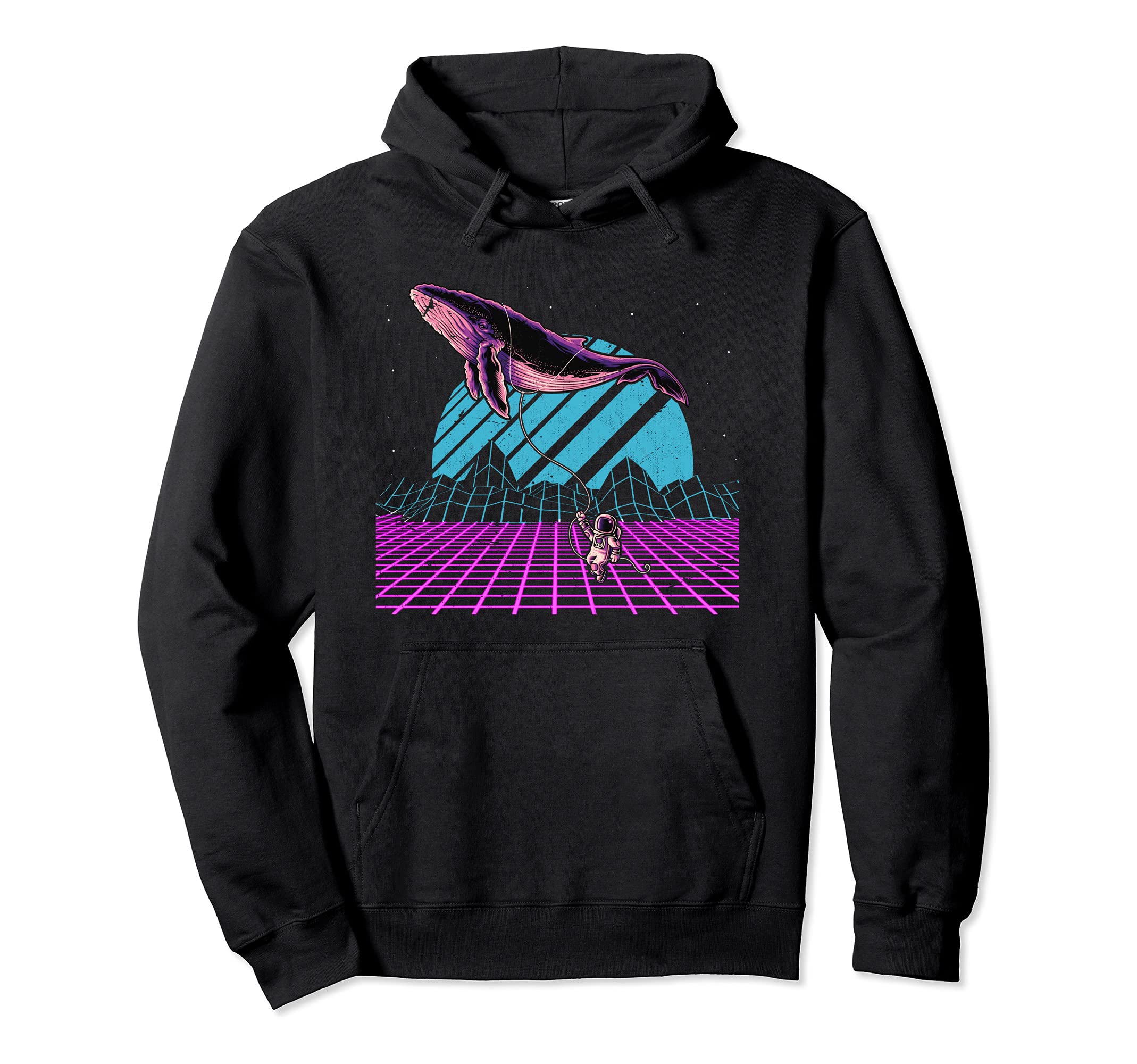 Outer Space Astronomy Whale 90S Art Hoodie - Aesthetic Graphic Unisex - T-Shirt, Sweatshirt, Hoodie