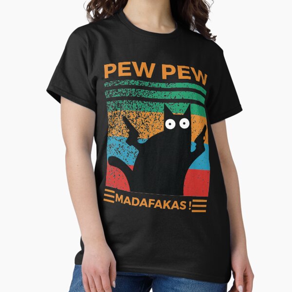 Pew Cat Madafakas Sunset Vintage Lover Gift, Funny - Adult & Kids T-Shirts, Sweatshirts & Hoodies apparel design preview 1