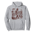 Bigfoot Ufo Western Alien 90S Cowboy Hoodie - Minimalist Print Men Women - T-Shirt, Sweatshirt, Hoodie