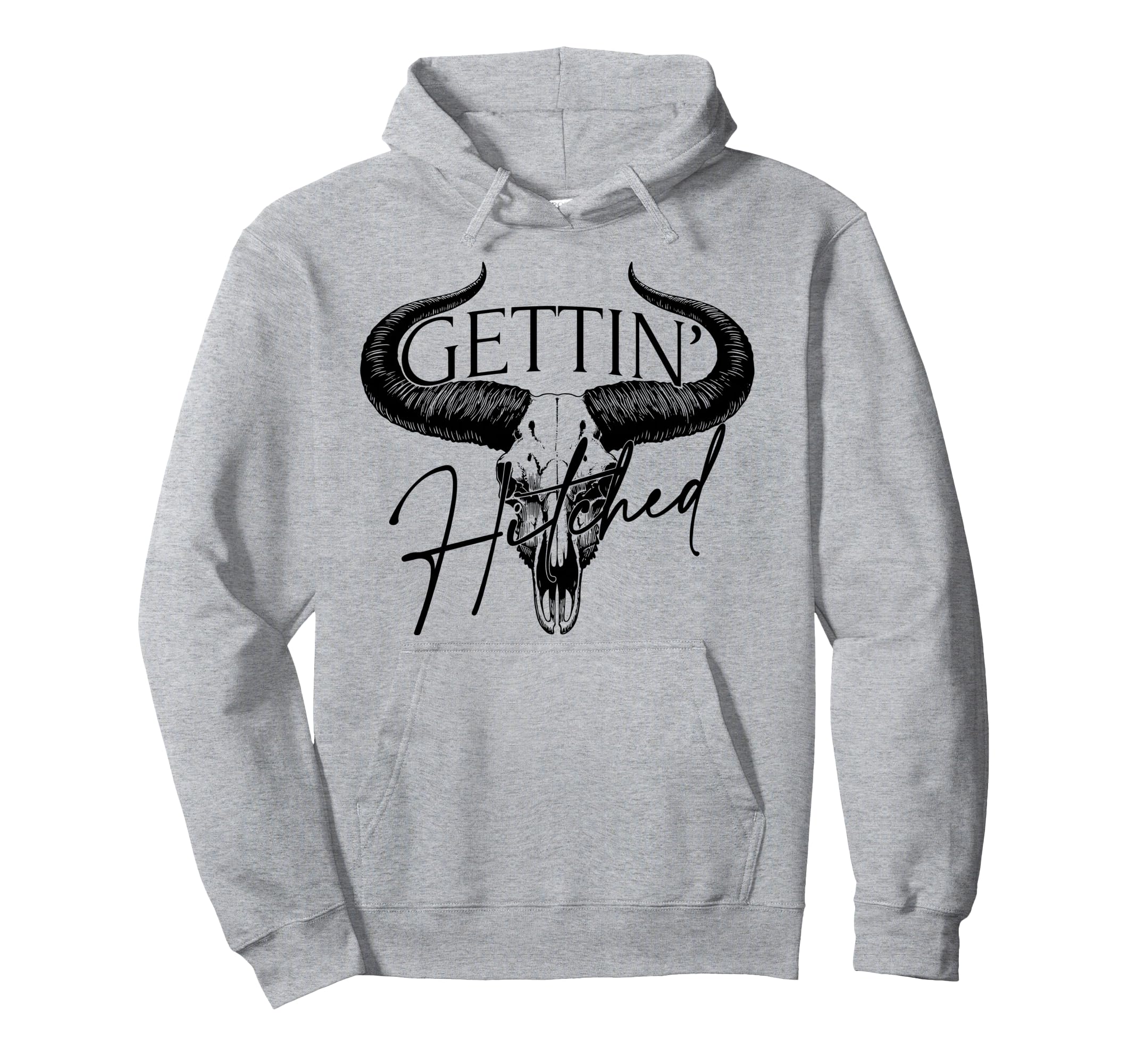 Getting Hitched Team Bride Western Hoodie - Trendy Graphic Men Women - T-Shirt, Sweatshirt, Hoodie