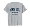 North Hills West Virginia Wv T-Shirt - Minimalist Print for Adults - T-Shirt, Sweatshirt, Hoodie