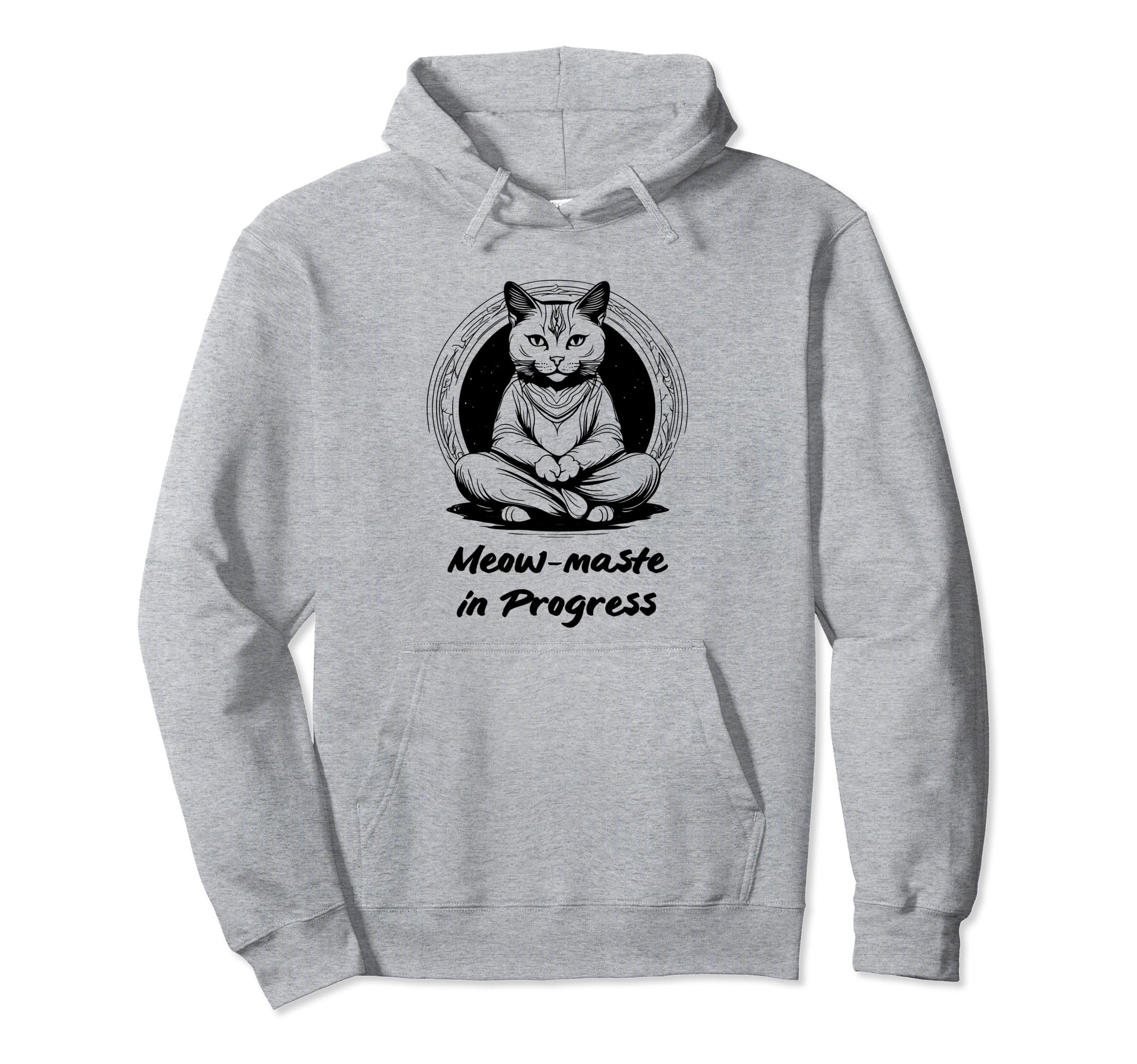 Meditation Mindfulness Yoga Cat Meow Hoodie - Streetwear Style Men Women - T-Shirt, Sweatshirt, Hoodie