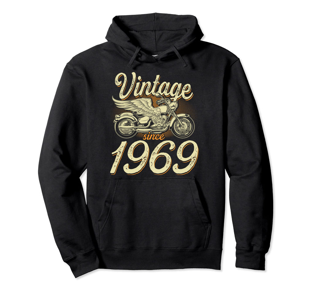 1969 Motorcycle Biker Funny 53Rd Hoodie - Streetwear Style Men Women - T-Shirt, Sweatshirt, Hoodie