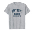 West Point Mississippi Ms Sports Navy T-Shirt - Novelty Apparel for Adults - T-Shirt, Sweatshirt, Hoodie