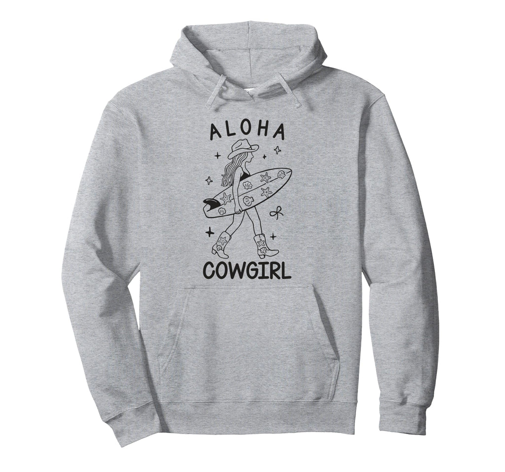 Aloha Cowgirl Surf Western Boots Hoodie - Streetwear Style Men Women - T-Shirt, Sweatshirt, Hoodie
