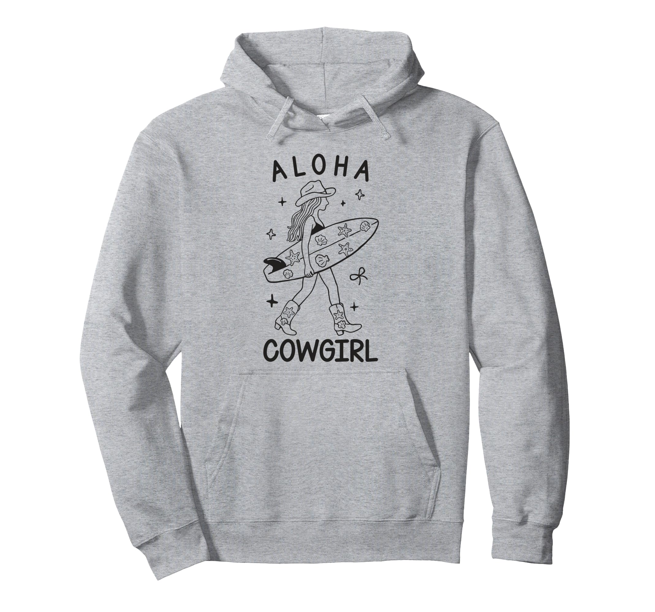 Aloha Cowgirl Surf Western Boots Hoodie - Streetwear Style Men Women - T-Shirt, Sweatshirt, Hoodie