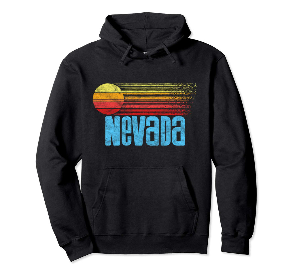 Nevada Distressed Sun Hoodie - Fun Novelty Design for Adults - T-Shirt, Sweatshirt, Hoodie
