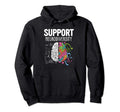 Support Neurodiversity Brain Adhd Hoodie - Fun Novelty Design for Adults - T-Shirt, Sweatshirt, Hoodie