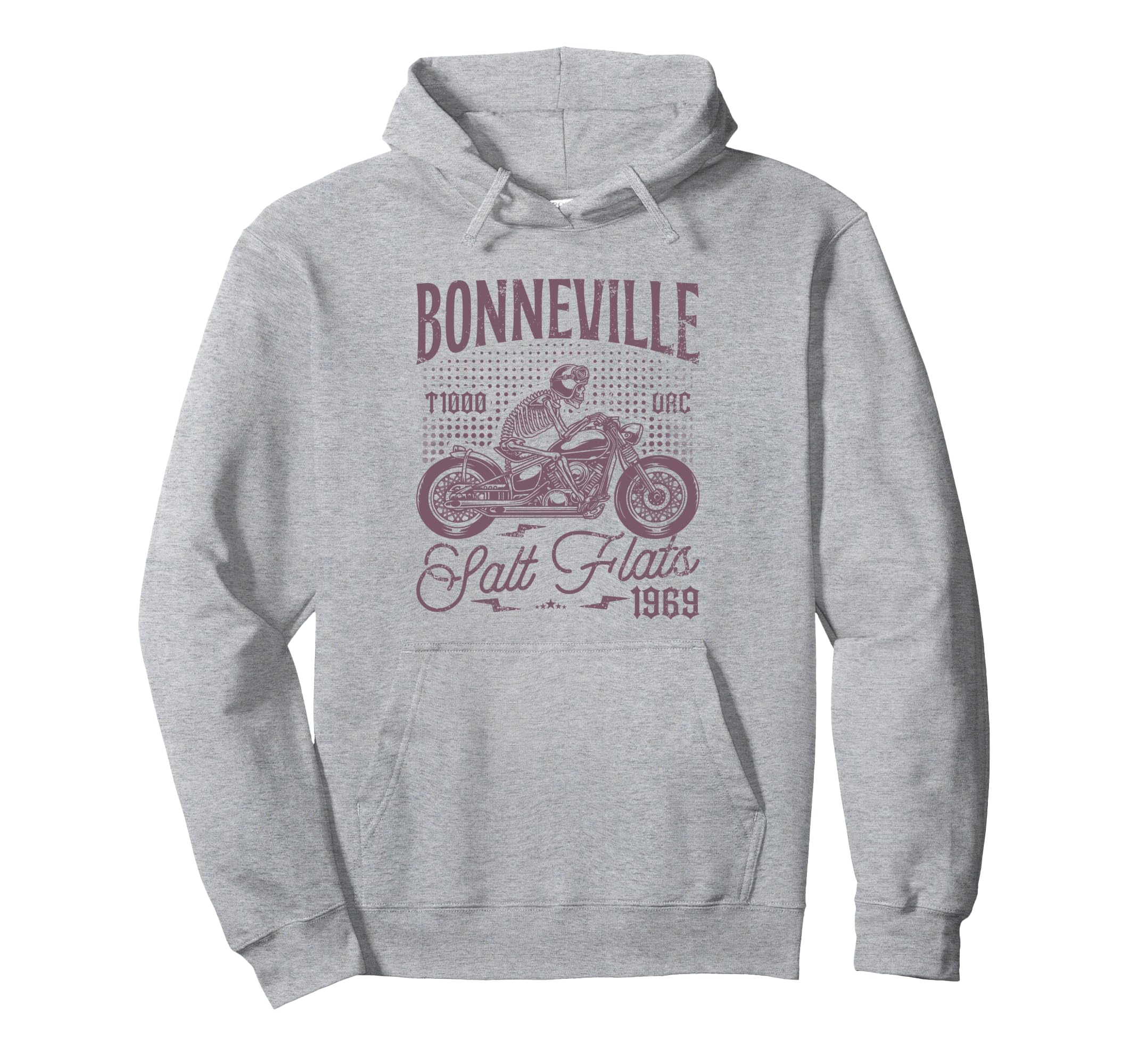 Bonneville Salt Flats Motorcycle Hoodie - Fun Novelty Design Men Women - T-Shirt, Sweatshirt, Hoodie