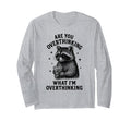 Funny Raccoon Coffee Overthinker T-Shirt - Fun Novelty Design for Adults - T-Shirt, Sweatshirt, Hoodie