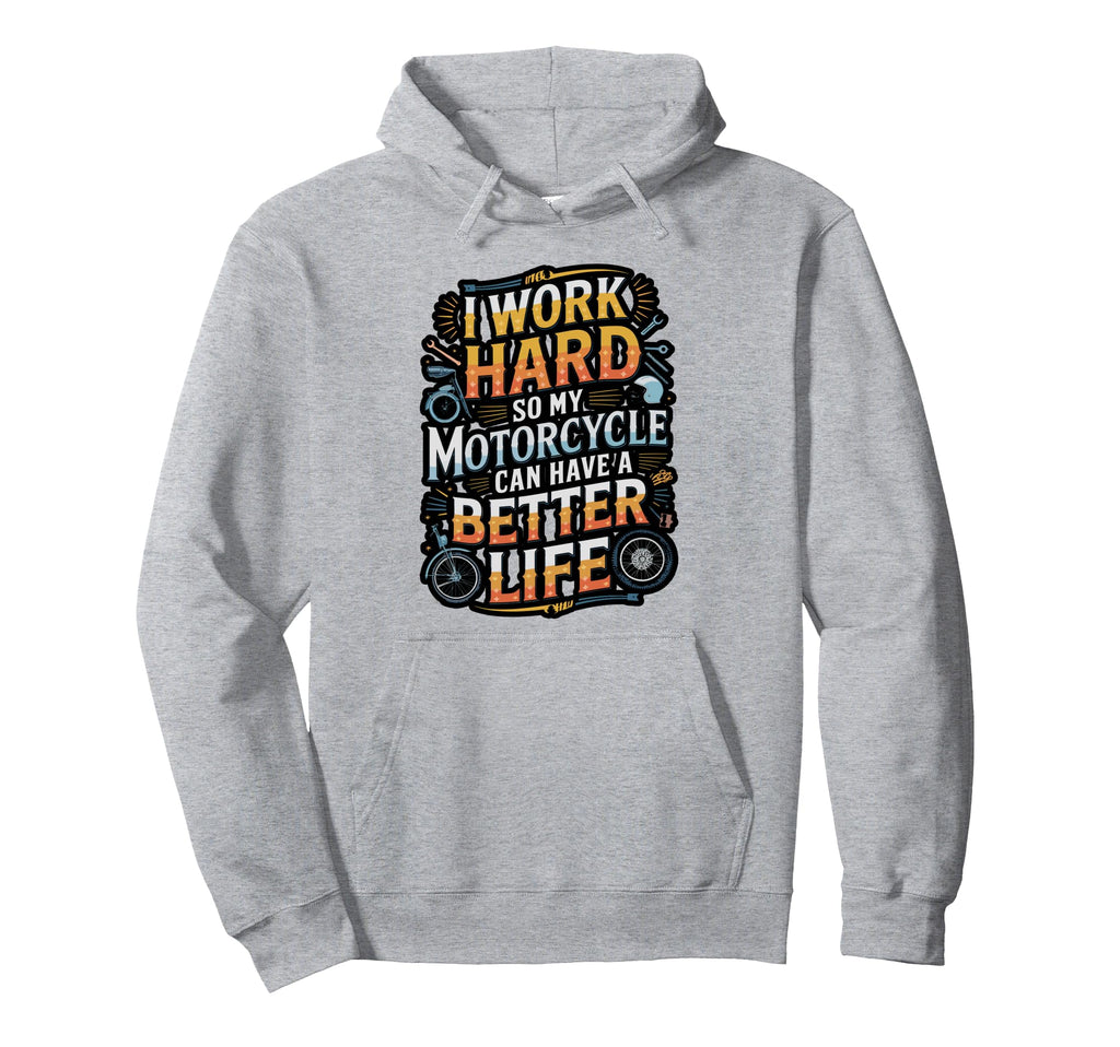 Ride Funny Motorcycle Hoodie - Graphic Print for Adults - T-Shirt, Sweatshirt, Hoodie