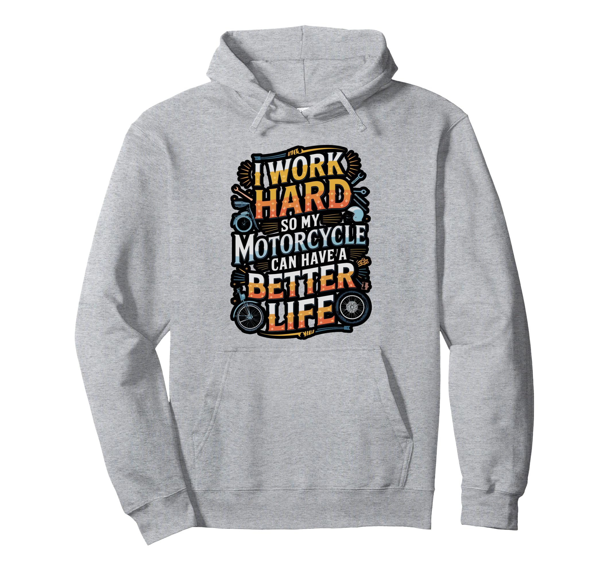 Ride Funny Motorcycle Hoodie - Graphic Print for Adults - T-Shirt, Sweatshirt, Hoodie