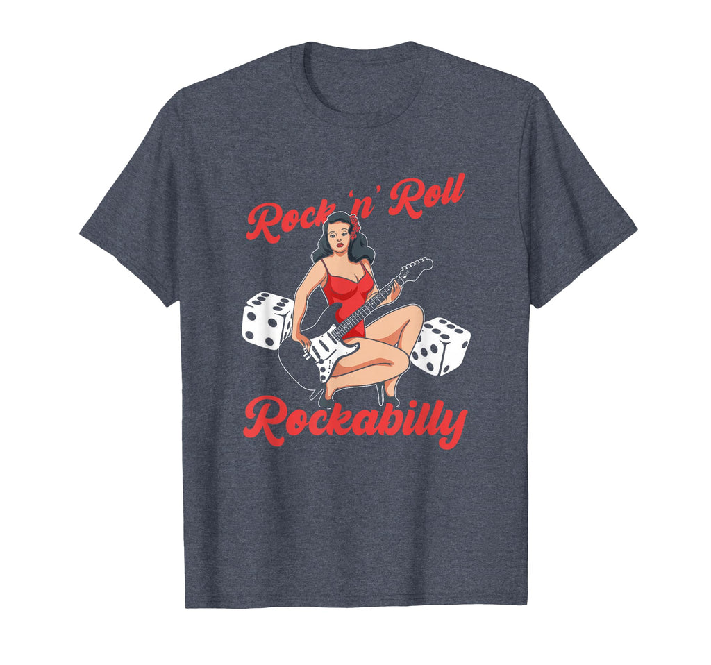 Rock N Roll Rockabilly Pin Up T-Shirt - Minimalist Print Men Women - T-Shirt, Sweatshirt, Hoodie