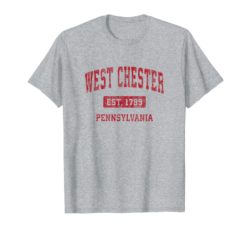 West Chester Pennsylvania Pa Sports Red T-Shirt - Unique Graphic Unisex - T-Shirt, Sweatshirt, Hoodie
