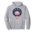 Lotus Flower Moon Phases Zen Yoga Hoodie - Casual Everyday Wear Unisex - T-Shirt, Sweatshirt, Hoodie