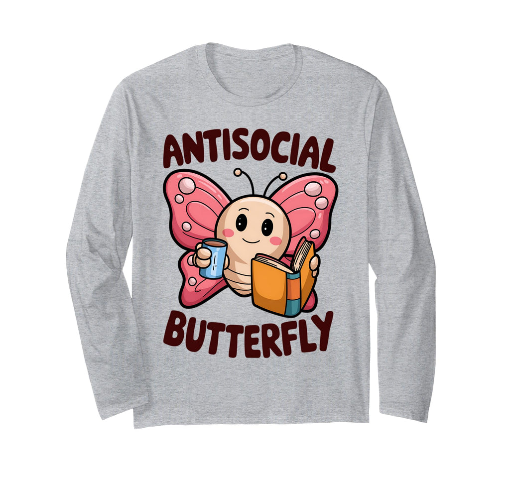 Groovy Anti Social Butterfly Ironic T-Shirt - Streetwear Style for Adults - T-Shirt, Sweatshirt, Hoodie