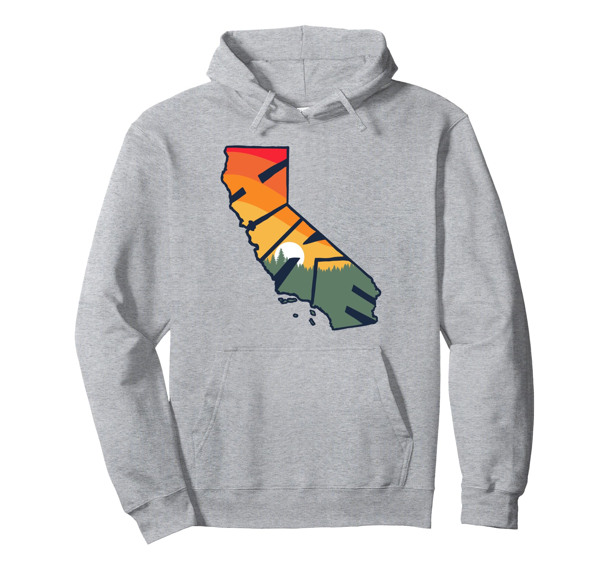 Hike California State Outdoor Hoodie - Casual Everyday Wear Men Women - T-Shirt, Sweatshirt, Hoodie