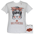 Girlie Girl Originals Preppy Oklahoma State Messy Bun - Adult & Kids T-Shirts, Sweatshirts & Hoodies apparel design preview 1