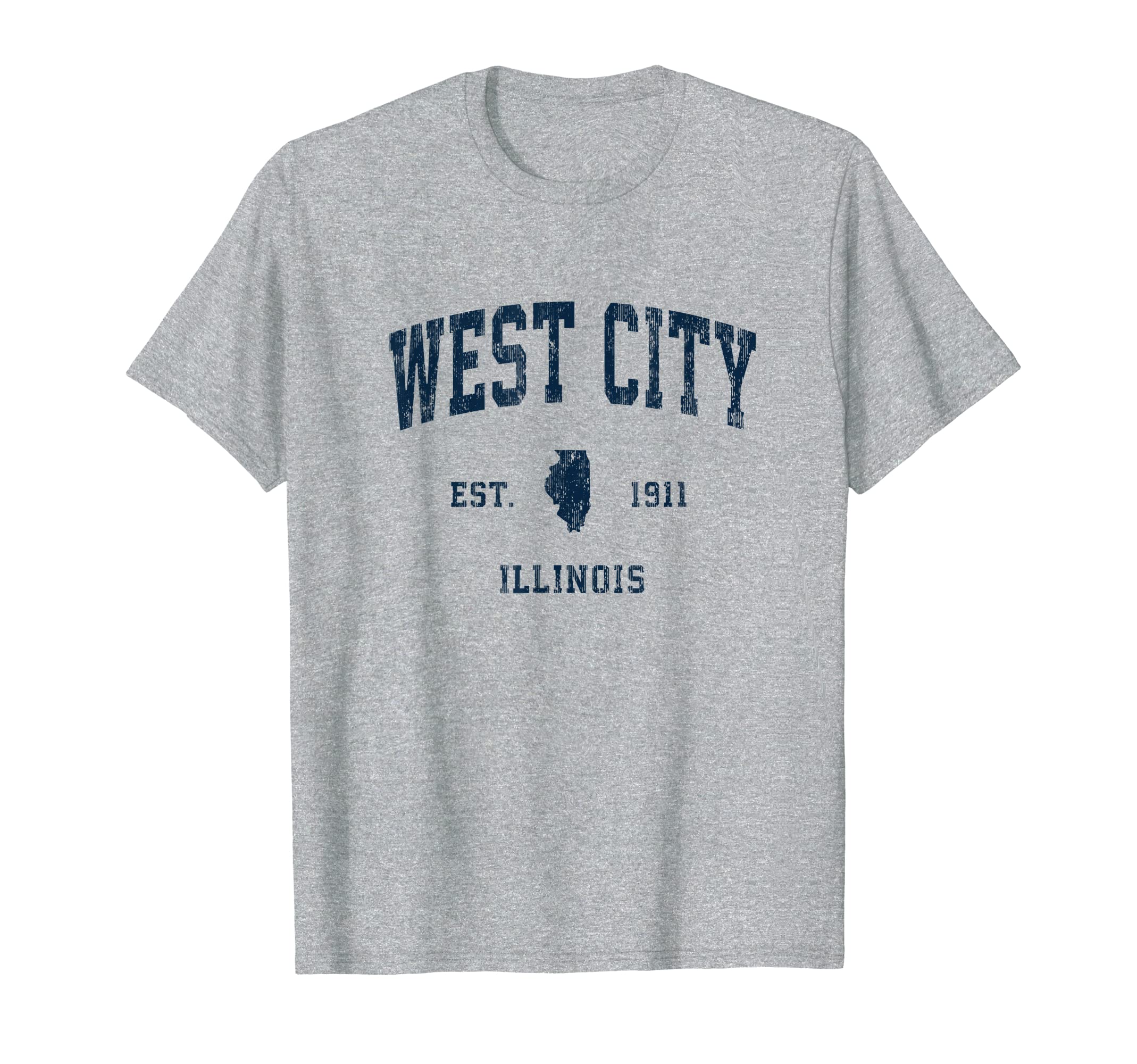 West City Illinois Il Athletic Navy T-Shirt - Streetwear Style for Adults - T-Shirt, Sweatshirt, Hoodie