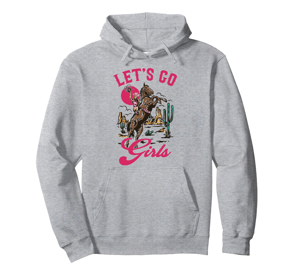 Lets Go Western Desert Cowgirl Hoodie - Trendy Graphic for Adults - T-Shirt, Sweatshirt, Hoodie