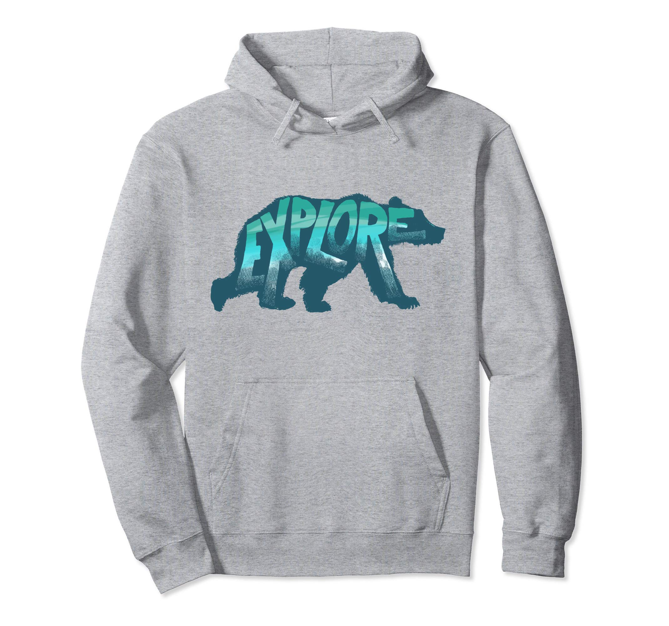 Explore Bear Typography Outdoors Hoodie - Trendy Graphic for Adults - T-Shirt, Sweatshirt, Hoodie