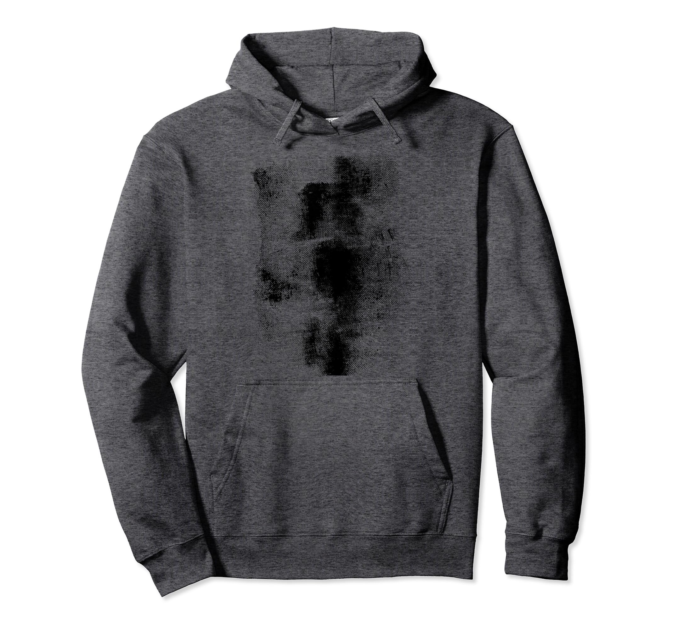 Black Grunge Distressed Trendy Hoodie - Graphic Print for Adults - T-Shirt, Sweatshirt, Hoodie