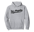 Los Angeles California Script 1970S Black Hoodie - Novelty Apparel Unisex - T-Shirt, Sweatshirt, Hoodie