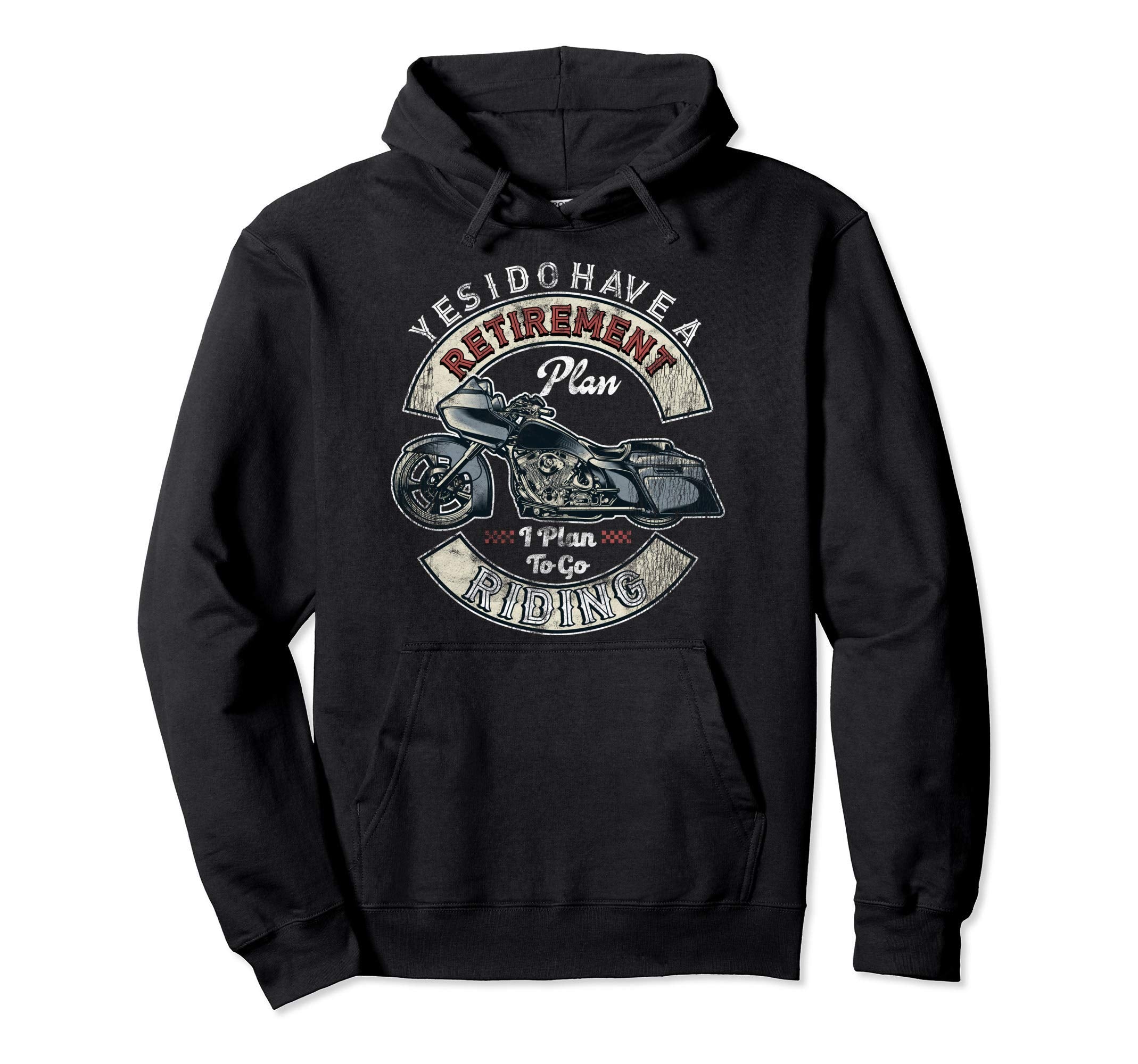 Retirement Plan To Go Riding Gift Hoodie - Graphic Print for Adults - T-Shirt, Sweatshirt, Hoodie
