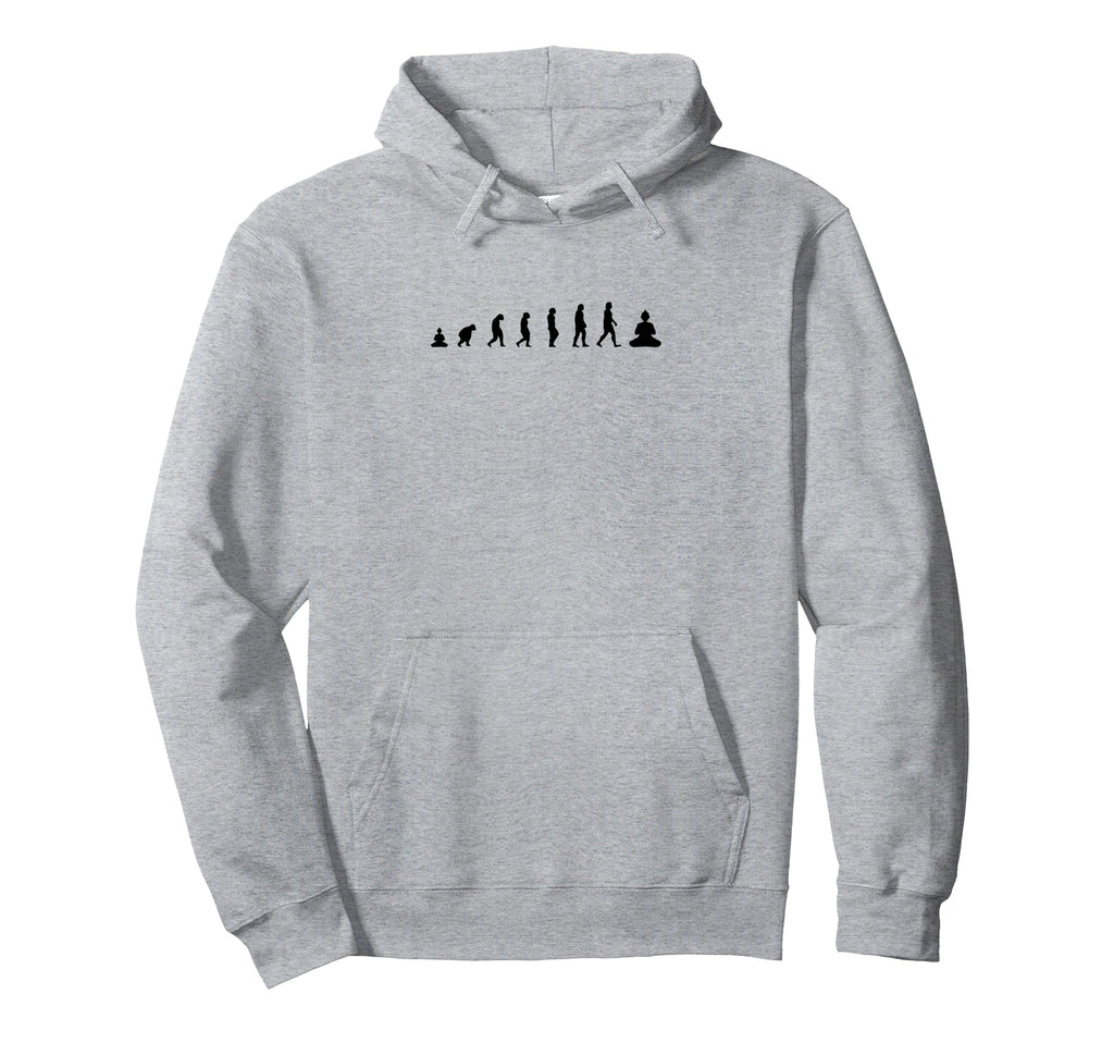 Zen Buddha Evolution Meditation Hoodie - Trendy Graphic Men Women - T-Shirt, Sweatshirt, Hoodie