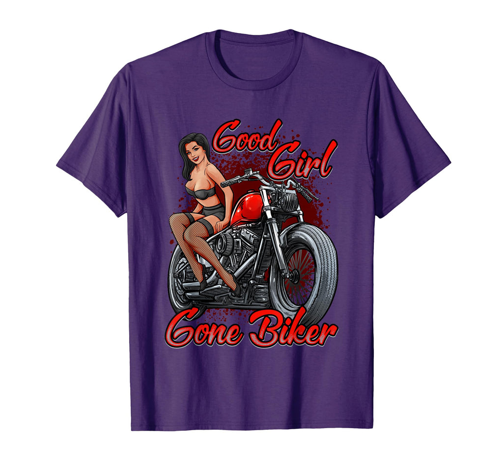 Sexy Pin Up Biker Motorcycle T-Shirt - Novelty Apparel for Adults - T-Shirt, Sweatshirt, Hoodie