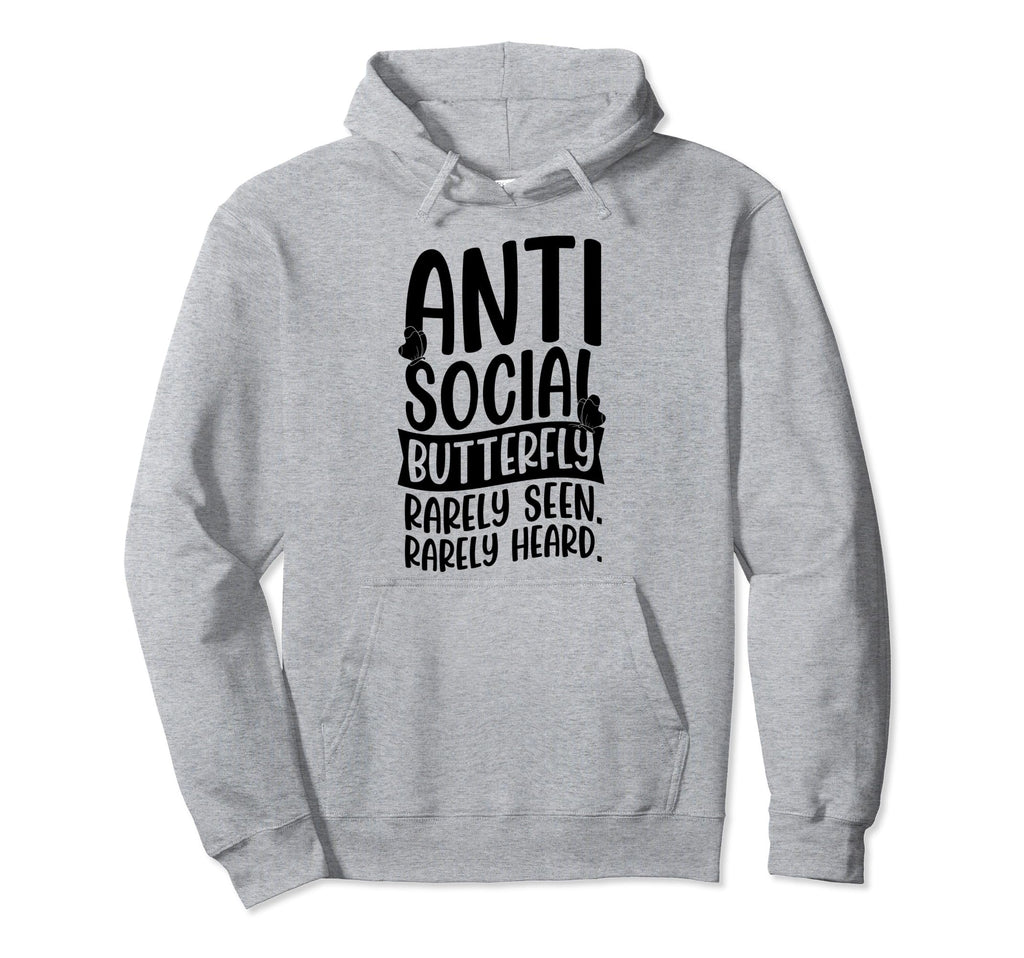 Antisocial Butterfly Rarely Seen Rarely Hoodie - Trendy Graphic Men Women - T-Shirt, Sweatshirt, Hoodie