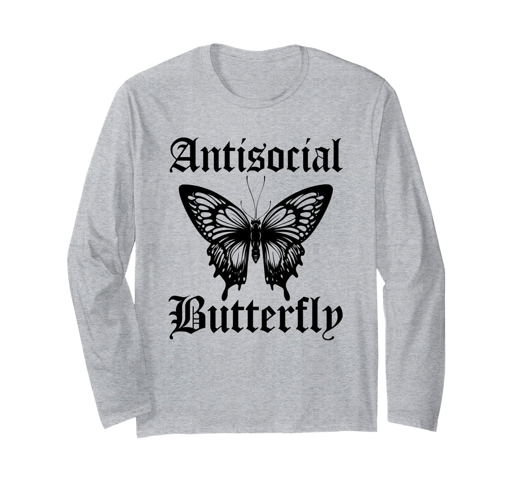 Funny Anti Social Butterfly Introvert T-Shirt - Fun Novelty Design Unisex - T-Shirt, Sweatshirt, Hoodie