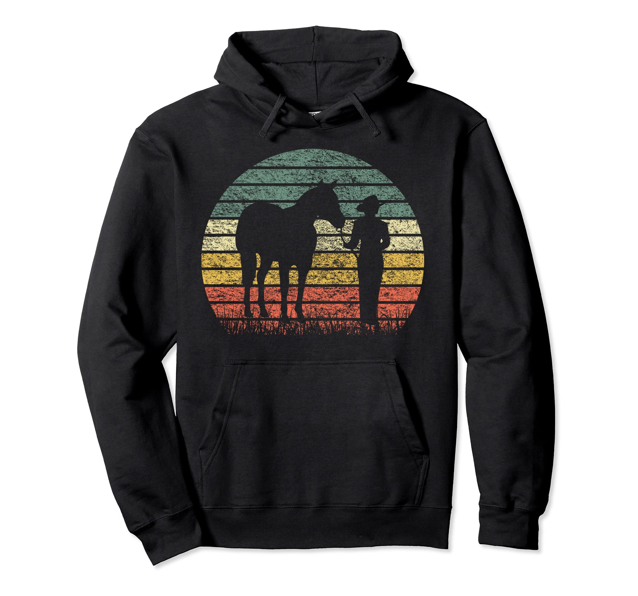 Western Halter Horse Sun Hoodie - Graphic Print Unisex - T-Shirt, Sweatshirt, Hoodie