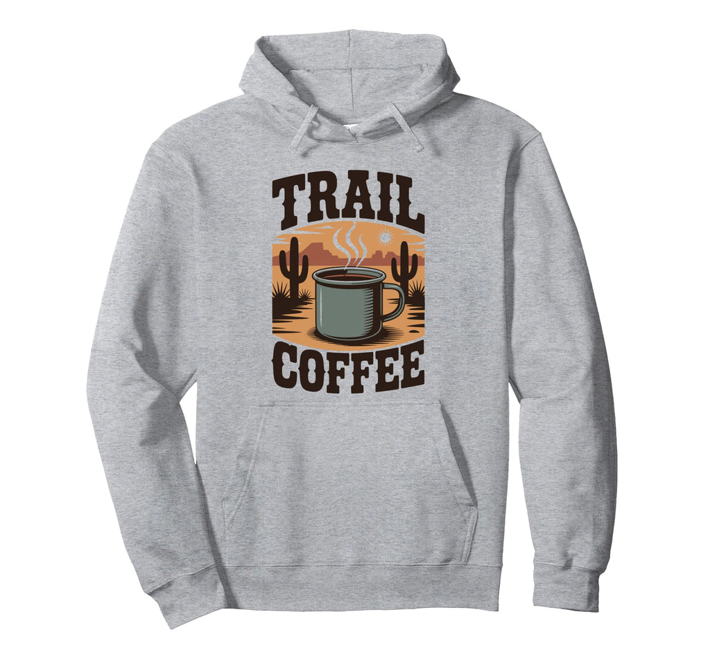 Trail Coffee Cowboy Western Camp Hoodie - Aesthetic Graphic Men Women - T-Shirt, Sweatshirt, Hoodie