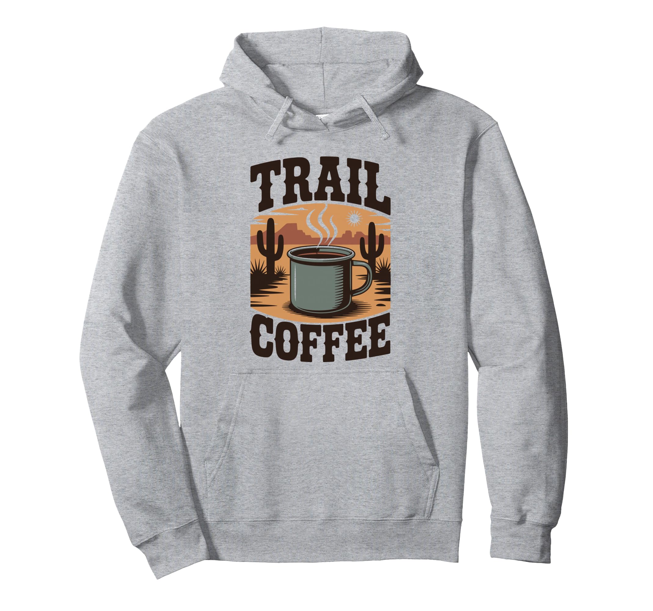 Trail Coffee Cowboy Western Camp Hoodie - Aesthetic Graphic Men Women - T-Shirt, Sweatshirt, Hoodie